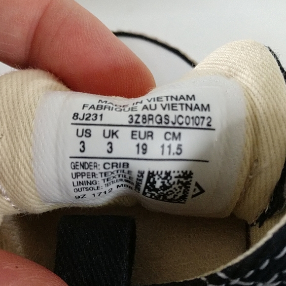 Black Converse All Star Baby Sneakers - Picture 2 of 2